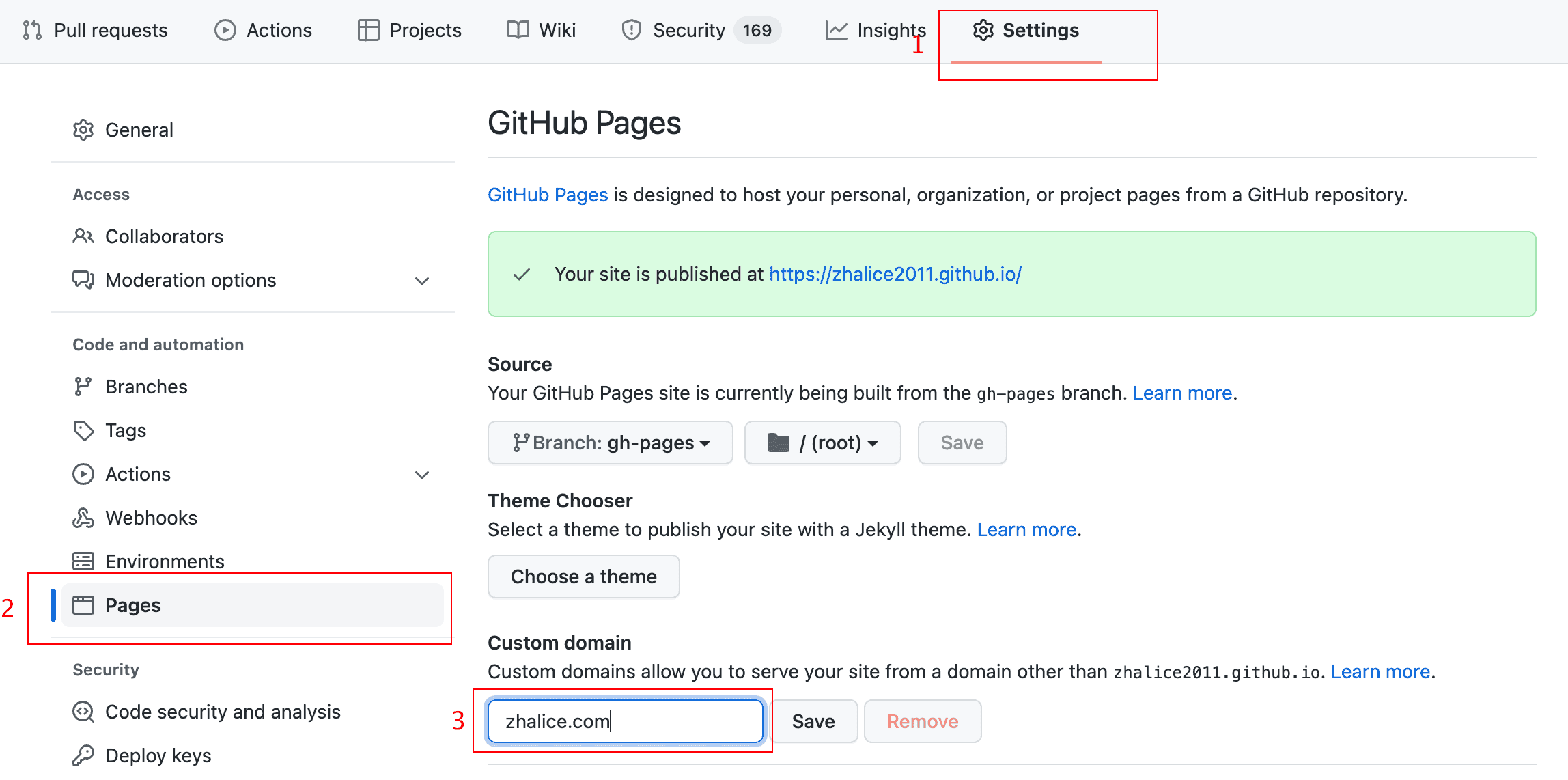 Configuring a custom domain for your GitHub Pages site (Part 2) | blog