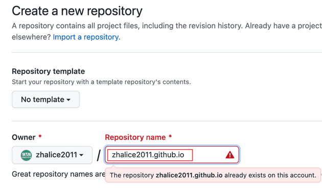 Create a new repository
